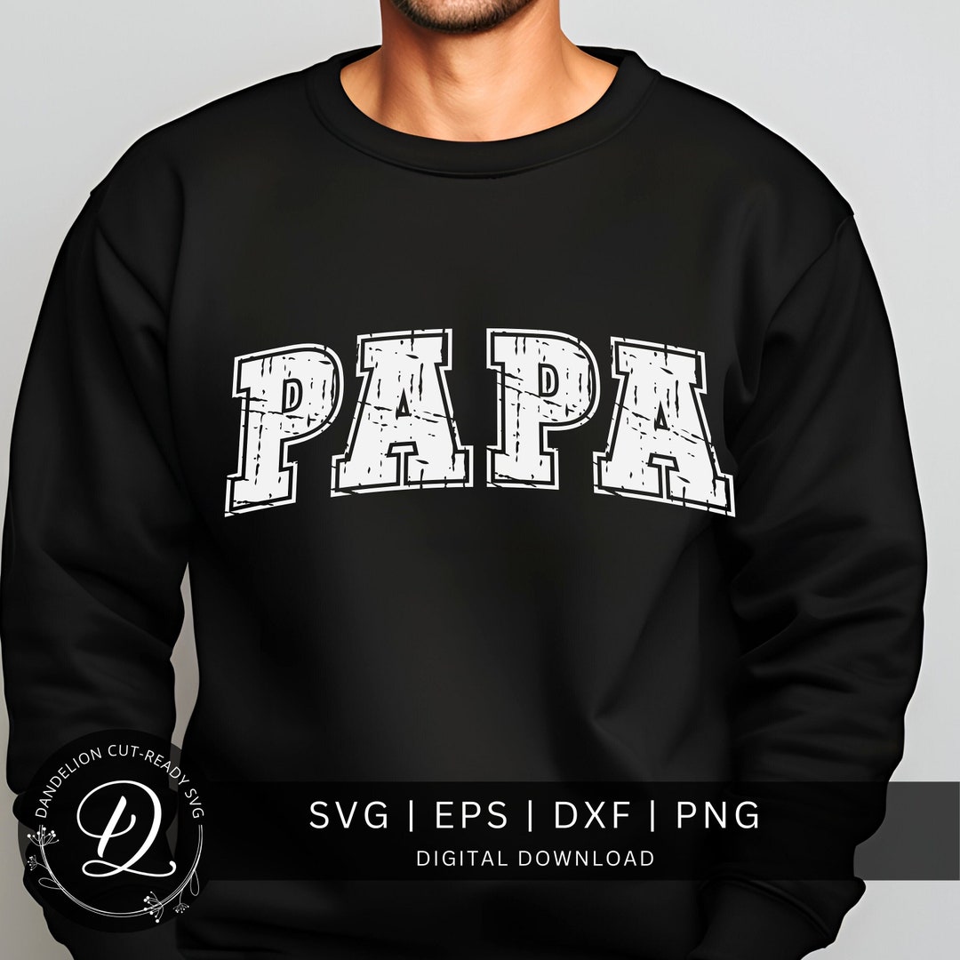 Papa Arched SVG, Father's Day SVG, Dad Svg Cut File, Papa Grunge PNG ...