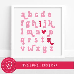 Valentine Alphabet I Love You SVG, Valentines Day Svg, Love Alphabet Cut File, Valentine Shirt PNG, Cricut Svg, Heart Alphabet Sublimation.