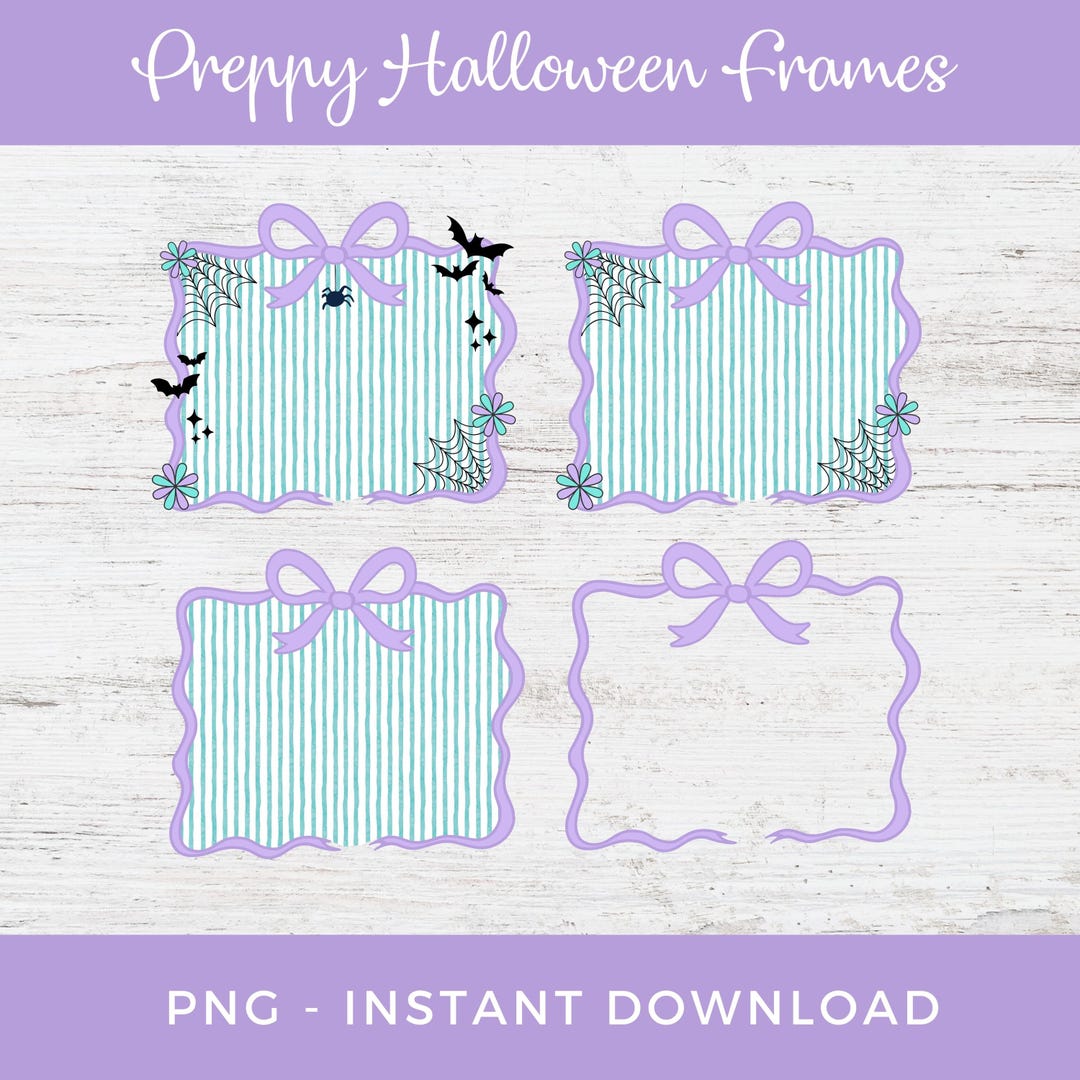 Halloween Bow Frame PNG, Coquette Border Sublimation, Ribbon Frame Png ...