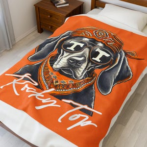 Rocky Top Smokey Vols Fan Velveteen Plush Blanket | Cozy Home Decor, Vols Gifts, Throw Blanket, Camping Essentials, Go Vols
