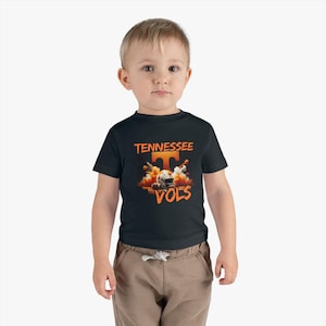 Camiseta de los Tennessee Vols para bebé, camiseta de fútbol americano para voluntario, atuendo deportivo para niños, ropa para el día del partido, ropa naranja y blanca.