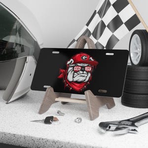 Georgia Bulldogs Custom Car License Plate, Auto Decor, Bulldog Design Plate, Georgia Fan Gear, Gift for Car Enthusiasts