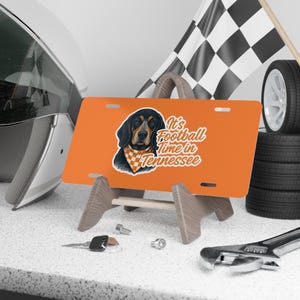 Tennessee Smokey-Themed Vanity Plate | Football Time in Tennessee | Car Decor, Vols Fan,