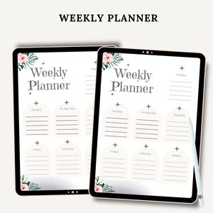 Weekly Planner, Printable weekly planner, A5 weekly Planner