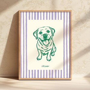 Custom Pet Portrait Painting, Customize Painted Pet Art, Personalized Pet Gift, Print Art, Digital Wall Art