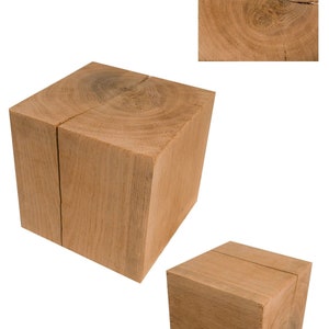 Solid oak block 15x15x...cm, Holzblock eiche, Bloc de bois chêne, Holztruffel, Massiver Eichenblock, Holzdeko, Sitzhocker, Eichenwürfel image 6