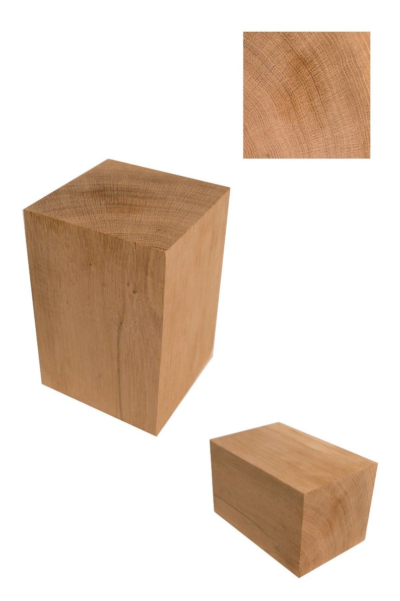 Solid oak block 15x15x...cm, Holzblock eiche, Bloc de bois chêne, Holztruffel, Massiver Eichenblock, Holzdeko, Sitzhocker, Eichenwürfel image 7