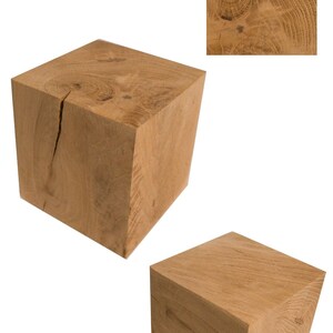 Solid oak block 15x15x...cm, Holzblock eiche, Bloc de bois chêne, Holztruffel, Massiver Eichenblock, Holzdeko, Sitzhocker, Eichenwürfel image 5