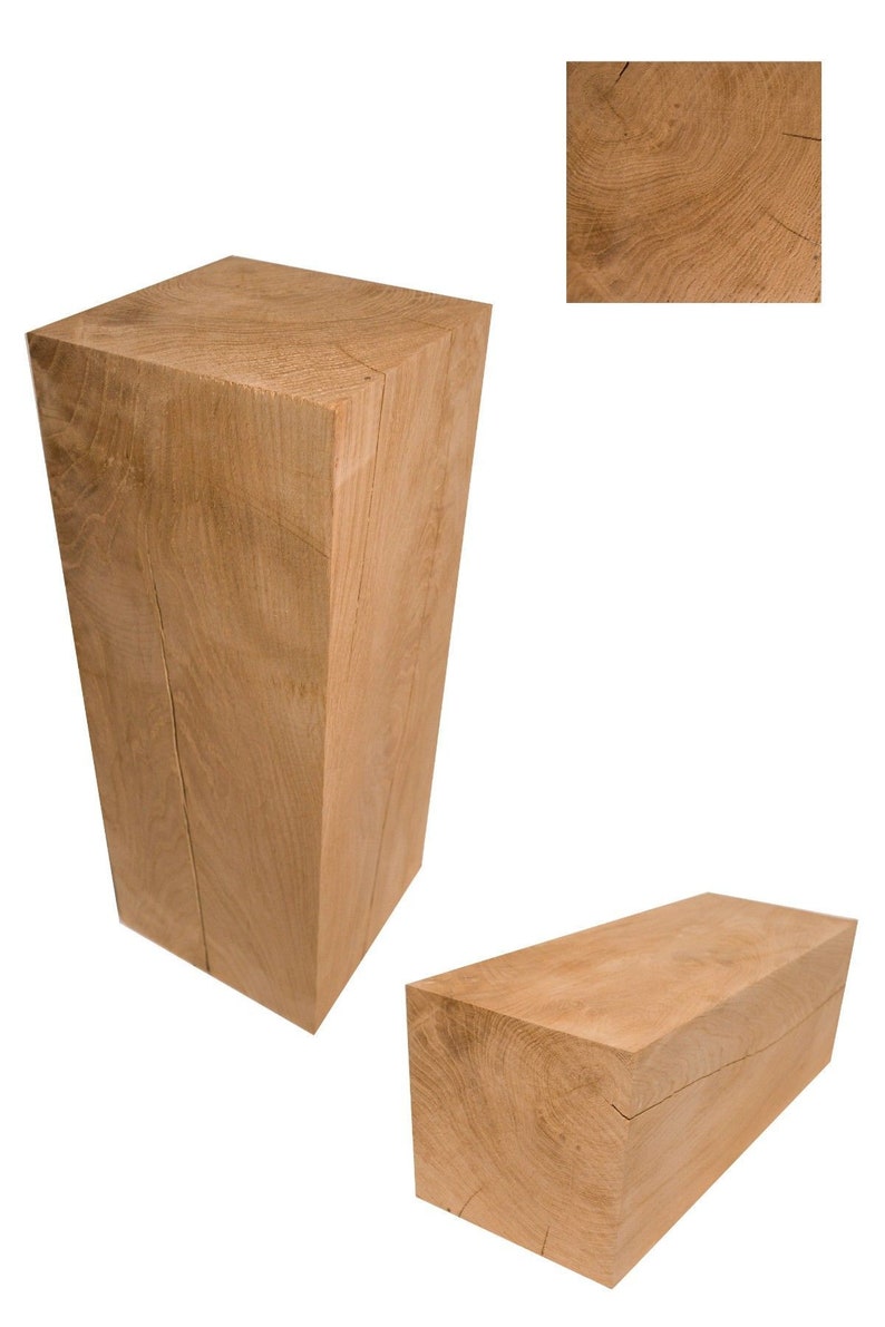 Solid oak block 15x15x...cm, Holzblock eiche, Bloc de bois chêne, Holztruffel, Massiver Eichenblock, Holzdeko, Sitzhocker, Eichenwürfel image 8