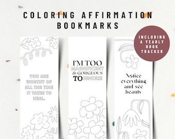 Coloring bookmarks reading | affirmation bookmarks | coloring bookmarks for adults | cool bookmarks | fun bookmarks | inspirational quotes