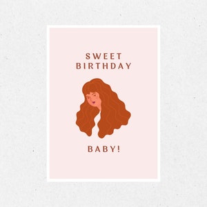 Geburtstagswünsche | Karte zum Geburtstag für die beste Freundin | süsses Geburtstagsbaby | schlichte Geburtstagskarte | Feminismus | ermächtigte Frauen | Frauenpower | ihr