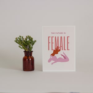 Féminisme | pouvoir des filles | carte de voeux simple | carte de tous les jours | inspiration féminine | citations femme indépendante | Juste parce que présent | femmes