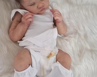 Muñeca bebé de silicona personalizada con forma de malvavisco, Allie