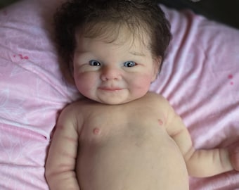 CUSTOM Marshmallow Silicone Baby Girl or Boy Doll Scarlett