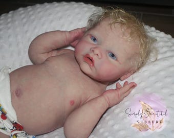 CUSTOM Marshmallow Silicone Baby Boy Doll Brandon
