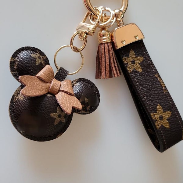 Minnie Kunstleder Schlüsselanhänger Taschenanhänger & Geschenkbeutel