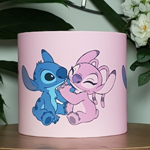Stitch and Angel Ceiling Light Shade or Table Lampshade 8&quot;,10&quot; or 12&quot;