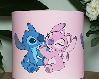 Stitch and Angel Ceiling Light Shade or Table Lampshade 8",10" or 12"