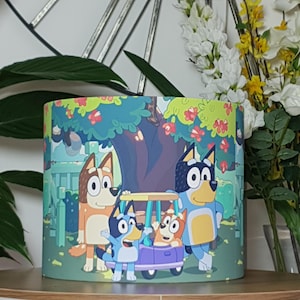 BLUEY Bluey Bingo Disney Ceiling Light Shade or Table Lampshade 8&quot;,10&quot; or 12&quot;