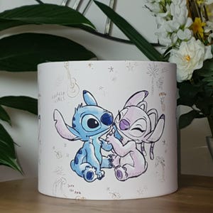 Stitch and Angel Ceiling Light Shade or Table Lampshade 8&quot;,10&quot; or 12&quot;