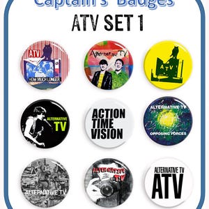 Alternative TV Punk Badge Set - 25mm (1&quot;) D-Pin