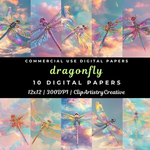 Dragonfly Digital Background Paper Commercial Use Digital Instant ...