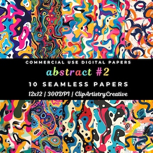 Abstract Seamless Digital Paper Pack Digital Background Commercial Use | Scrapbook Pages | Colorful abstract paper digital paper design