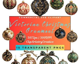 May include: Fifteen Victorian-style Christmas ornaments with intricate gold and red designs. The ornaments are round and have a glossy finish. They are perfect for adding a touch of elegance to your holiday decor.