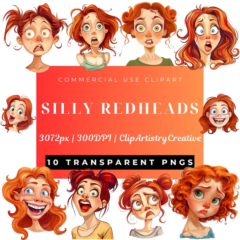 Cartoon Ragheads Silly Redheads Silly Girls Silly Lady Crazy Girls Quirky Girls Clipart ...
