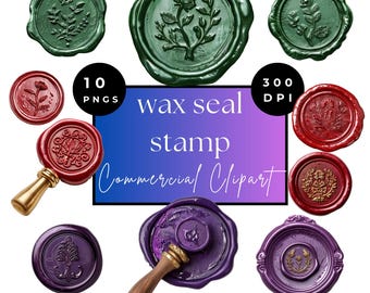 Wax Seal Stamp clipart PNG transparent background digital download | Vintage Scrapbooking | vintage wax seals | envelope wax seal stamp