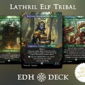 Elfo tribal de Lathril - Baraja Commander EDH - Con fichas - Baraja MTG Full Proxy, cartas modificadas cEDH