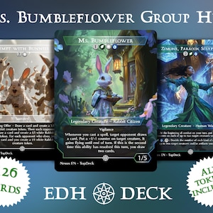 Ms. Bumbleflower Group Hug - Commander EDH Deck - Met Tokens - MTG Full Proxy Deck, Altered Cards cEDH