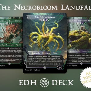 The Necrobloom Landfall - Mazo Commander EDH - Con fichas - Mazo MTG Full Proxy, cartas modificadas cEDH