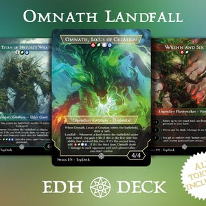 Omnath Landfall - Mazo Commander EDH - Con fichas - Mazo MTG Full Proxy, cartas modificadas cEDH