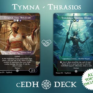 Tymna Thrasios - Mazo de Commander EDH - Con fichas - Mazo de cartas MTG Full Proxy, cartas modificadas cEDH