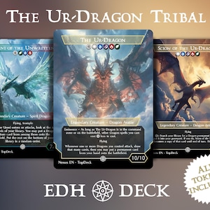 Ur-Dragon Tribal - Baraja Commander EDH - Con fichas - Baraja MTG Full Proxy, cartas modificadas cEDH