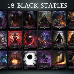 Lot de 18 cartes de base noires - Commander EDH Black Staple Pack
