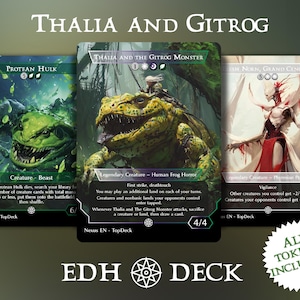 Thalia and Gitrog - Commander EDH Deck - With Tokens - MTG Full Proxy Deck, Altered Cards cEDH