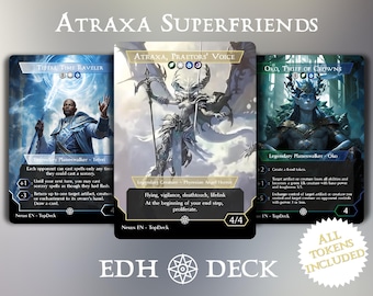 Atraxa Superfriends - Commander EDH Deck - With Tokens - MTG Full Proxy Deck, Altered Cards cEDH