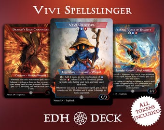 Vivi Spellslinger - Commander EDH Deck - With Tokens - MTG Full
