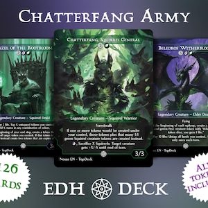 Chatterfang Army - Commander EDH Deck - With Tokens - MTG Full Proxy Deck, Altered Cards cEDH