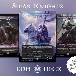 Caballeros Sidar - Mazo Commander EDH - Con fichas - Mazo MTG Proxy completo, cartas modificadas cEDH