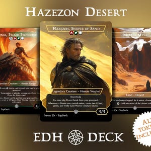 Desierto de Hazezon - Mazo Commander EDH - Con fichas - Mazo de proxy completo de MTG, cartas modificadas cEDH