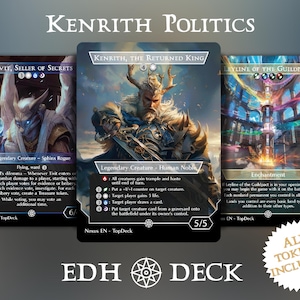 Política de Kenrith - Mazo de Commander EDH - Con fichas - Mazo de cartas MTG Full Proxy, cartas modificadas cEDH
