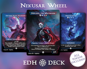 Nekusar Wheel - Commander EDH Deck - With Tokens - MTG Full Proxy Deck, Altered Cards cEDH