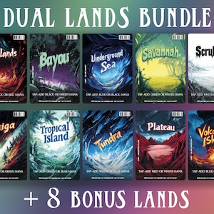 Paquete de Tierras Duales + 8 tierras adicionales - Paquete de Tierras Duales de Commander