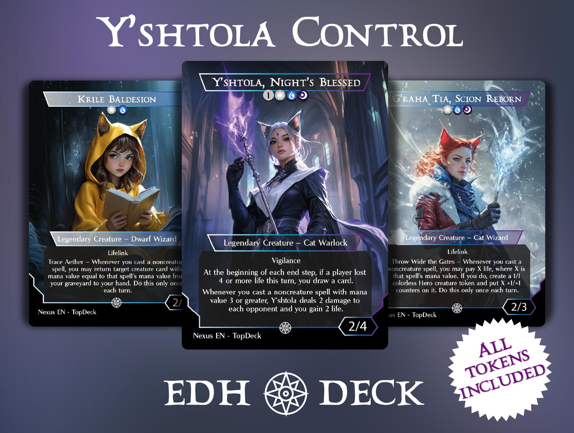 Y'shtola Control - Commander EDH Deck - With Tokens - MTG Full Proxy Deck, Altered Cards cEDH