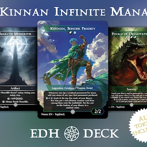 Maná infinito de Kinnan - Baraja Commander EDH - Con fichas - Baraja MTG Full Proxy, cartas modificadas cEDH