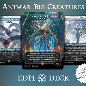 Animar Big Creatures - Kommandant EDH Deck - Mit Token - MTG Full Proxy Deck, veränderte Karten