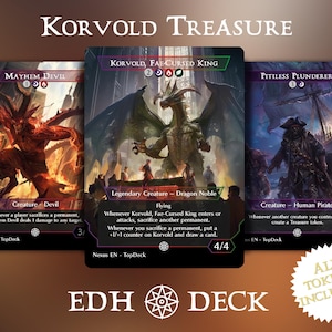 Korvold Treasure - Commander EDH Deck - Met Tokens - MTG Full Proxy Deck, Altered Cards cEDH